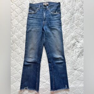 Raw Hemmed Cropped Jeans